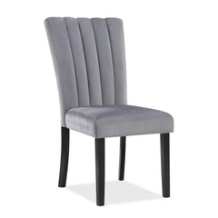 Haven 20 Side Chair Set of 2, Fabric Upholstery, Cushioned, Black, Gray