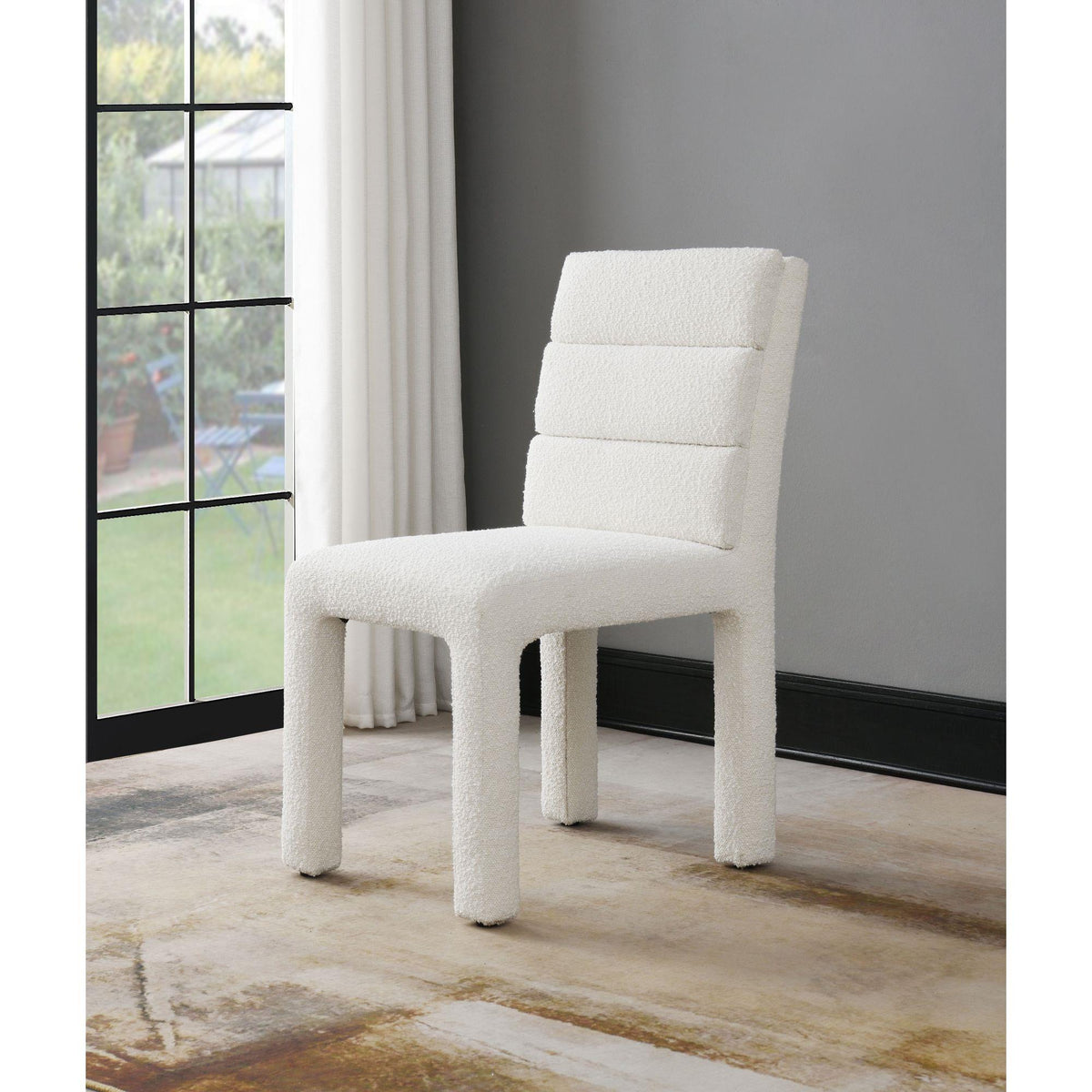 Saturn Beige Boucle Side Chair (Set of 2)