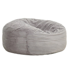 Oasis Memory Foam Bean Bag, Fabric Upholstered Living Room Sofa Chair Bean Bag, Light Gray