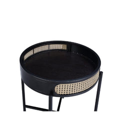 Lyra Black Finish End Table