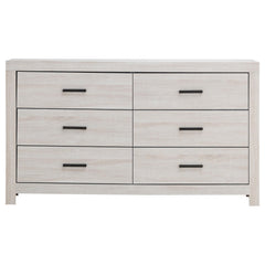 Agamemnon Coastal White 6-drawers Dresser