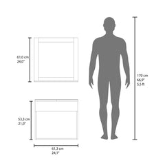Pulsar Bathroom Mirror Cabinet with Two Interior Shelves, Wall-Mounted Storage White