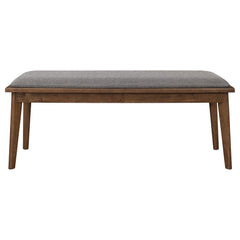 Iphigenia and Natural Walnut Upholstered Dining Bench