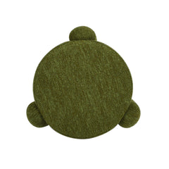 Venus 20.5" Round Fully Upholstered Ottoman, Moss Green Boucle