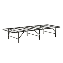 Metal Platform Bed Base - Twin-XL Size Mattress Foundation Bed Frame, Black