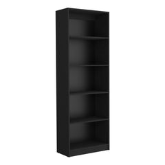 Planet 4-Tier Bookcase with Modern Storage for Books and Decor, Black