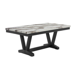 Legend Marble Black and White Dining Table