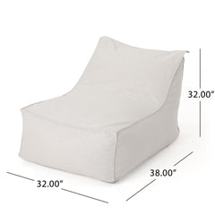 Athena 3 Ft. Water Resistant Fabric Bean Bag Chair, Khaki