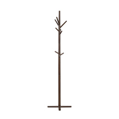 Dark Brown Finish Modern Coat Rack Solid Wood, 9 Hooks Coat Hanger Stand Entryway Home Furniture 1pc