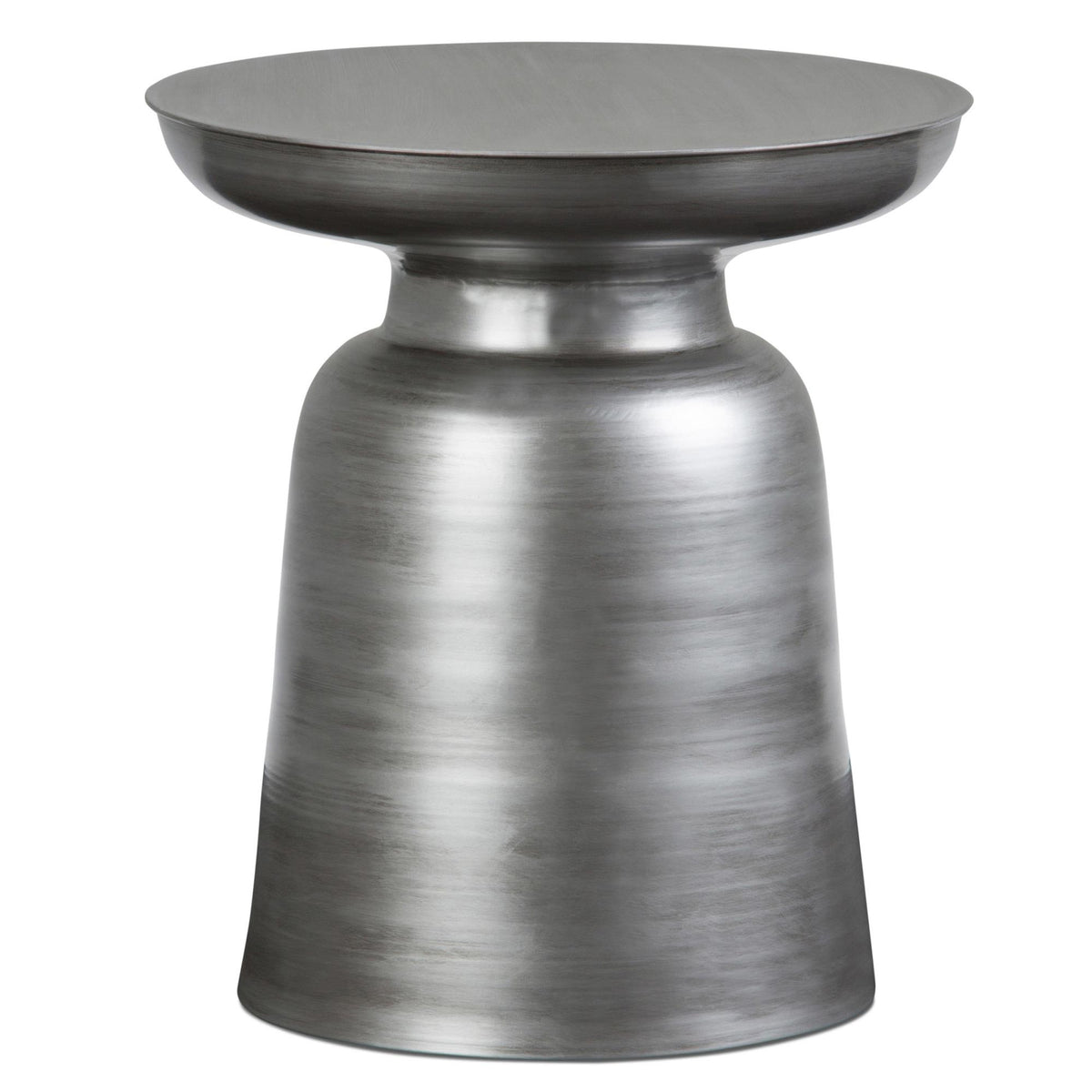 Rhapsody 17 inch Wide Modern Industrial Metal Accent Table in Silver I ...