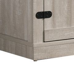 Pandora 58 Inch TV Media Center Console, Barn Sliding Cabinet Doors, Light Gray