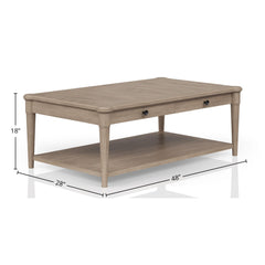 Genesis Colored Cocktail Table With Two Storage Drawers and Casters