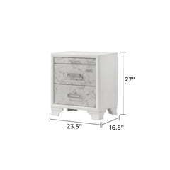 Hector Modern Style Nightstand Made with wood in White
