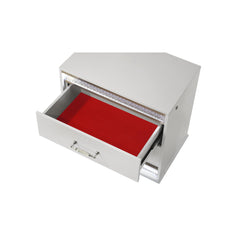 Glam Modern Style 2-Drawer Night stand Made with Wood in White