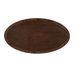 Modern Style 1pc Oval Cocktail Table Gold Legs Dark Cherry Finish Primary Living Room