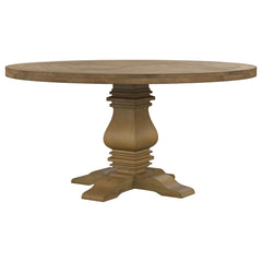 Record Rustic Honey Round Wood Dining Table