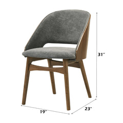 Gallery Fabric & Dark Walnut Side Chair (Set of 2)