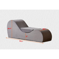Revelation Chaise Lounge Chair Relaxation, Ergonomic Design with Soft Yet Firm High-Density Foam Core, Removable Machine-Washable Cover, Grey