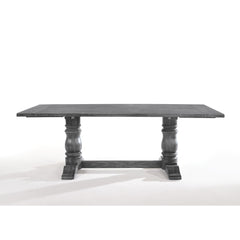 Poem Weathered Gray Finish 7PCs Dining Room Set