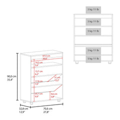 Asgard Shoe Rack With Double Doors And Interior Shelves, Freestanding Footwear Storage Cabinet, White/ Natural Oak