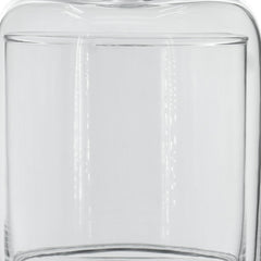 Set of 2 Large Glass Serving Platters with Dome and Finial Handle, Clear