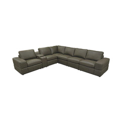 Large Arm Leather Match Upholstery Modular Sectional