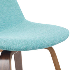 Aura 28 inch Seat Height Bentwood Counter/Bar Height Stool in Aqua Blue Linen Look Fabric (Set of 2)
