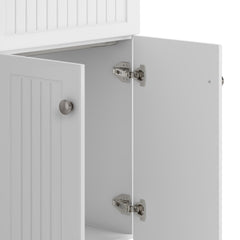 Log - 24" Laundry Cabinet with Faucet and Stainless Steel Sink - White