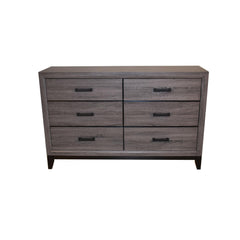 Odyssey Contemporary Style 6-Drawer Dresser Made with Wood in Gray