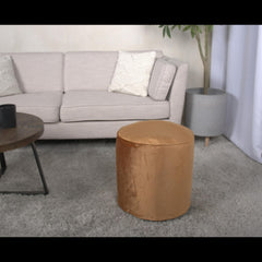 Hera Cylinder Pouf, Apricot