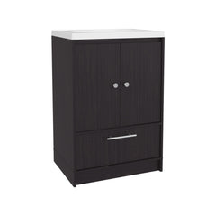 Paradise Vanity with Two Doors, Two Drawers Madison, Black