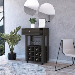 Mirage 1-Drawer 12-Bottle Wine Cabinet Carbon