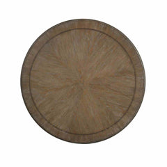 Dining Room 1pc Table Pedestal Base Antique White Round Table Solid wood Furniture Rustic Style