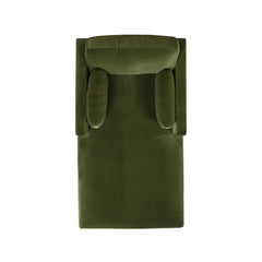 Revelation 65" Modern Farmhouse Chaise Lounge Chair, Olive Green Performance Velvet