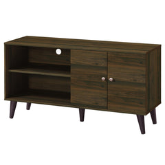 Tale TV Stand for TVs up to 47.3", with 2 Storage Shelves& 1 Cabinet, Modern Entertainment Centre for TV in Living Room in Walnut
