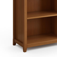 Atlas 30 inch Solid Wood 5 Shelf Bookcase in Light Golden Brown