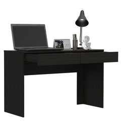 Computer Desk with Two Drawers Writing, Black
