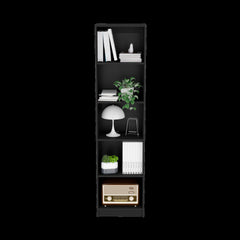 Bookcase Compact Bookshelf with Multiple Shelves, Black