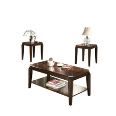 Chronicle 3PC Pack Coffee (Quantity of 1) w/ End Table (Quantity of 2) Set
