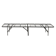 Metal Platform Bed Base - Twin-XL Size Mattress Foundation Bed Frame, Black