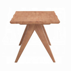 Eternity Stylish Natural Finish Rectangular Wooden Dining Table 1pc Mid-Century Modern Kitchen Dining Furniture