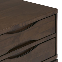 Hephaestus 40 inch Wide Solid Wood Hallway Console Table in Walnut Brown