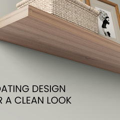 Demeter 1.5" H, 2 Shelves, Walnut - Living Room