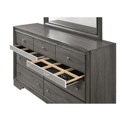 Orion Traditional 7 Drawer Dresser made with Wood in Gray