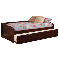 Valhalla Finish Traditional Style Daybed With Attached Twin Trundle And Slat Kit Included Cherry Finish