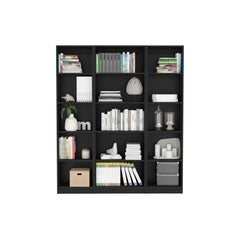 Crown 3 Piece Home Bookcase set, 60" Wide with 15 Shelves , Living Room Set Set Black