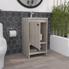 Genesis 1-Shelf Freestanding Vanity Cabinet Light Gray