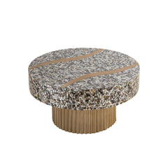 POEM 1207-32 Coffee Table Finished With Mother Of Pearl Top