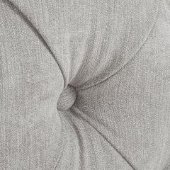 Helen Upholstered Shelter Headboard Bed Set, King, Silver Grey Polyester