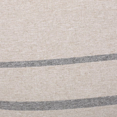 Hector 5 Foot Rounded Bean Bag, Striped Natural Grey